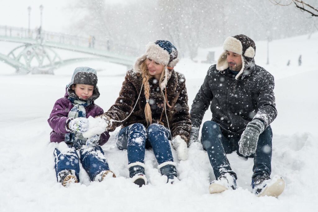 Winter fun mallorca snow family