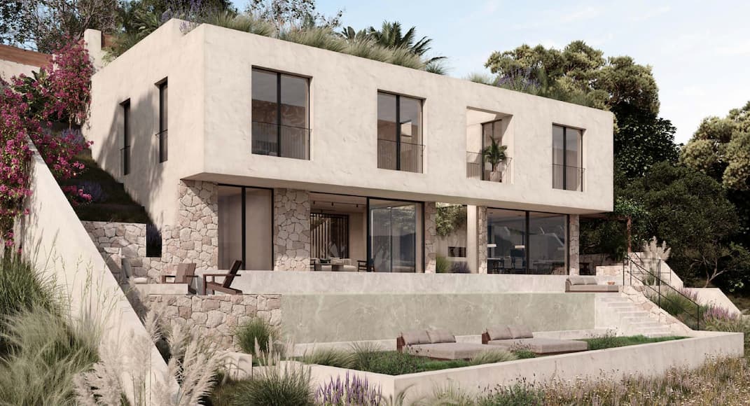 Moderne Luxusvilla in Costa den Blanes mit Meerblick kaufen Mallorca02-28 um 14.02.00