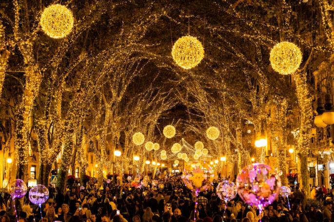 Mercat de Nadal in Palma borne mallorca im winter