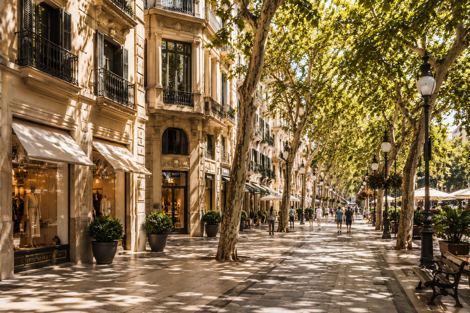 Artículo de blog de compras en Mallorca, revista con vista al mar, Imagen Paseo del Borne