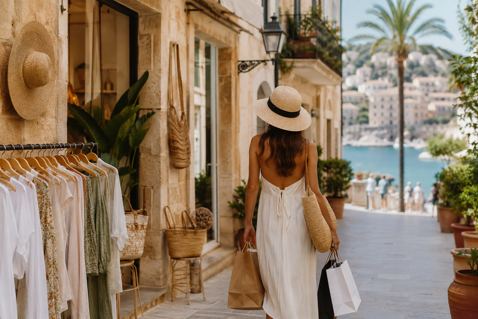 Artículo de blog de compras en Mallorca, revista con vistas al mar, imagen